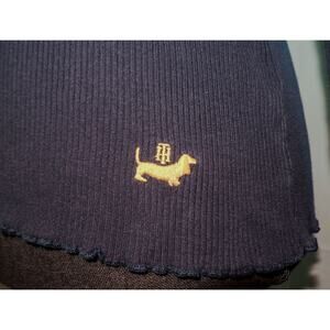 Tommy Hilfiger V-Neck Shirt with Iconic Weenie Dog TH Emblem